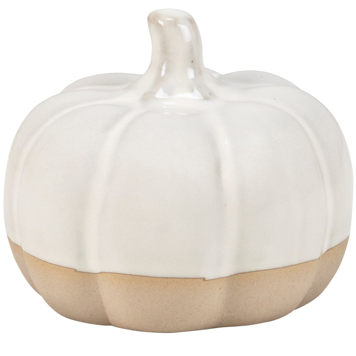 Small Glazed Ceramic Pumpkin 3" H
