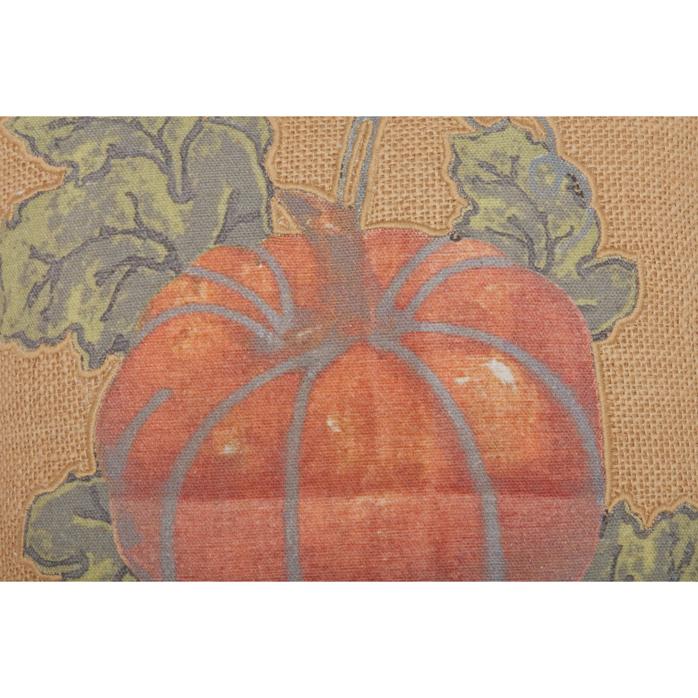 Harvest Garden Pumpkin 12" Jute Burlap Accent Pillow