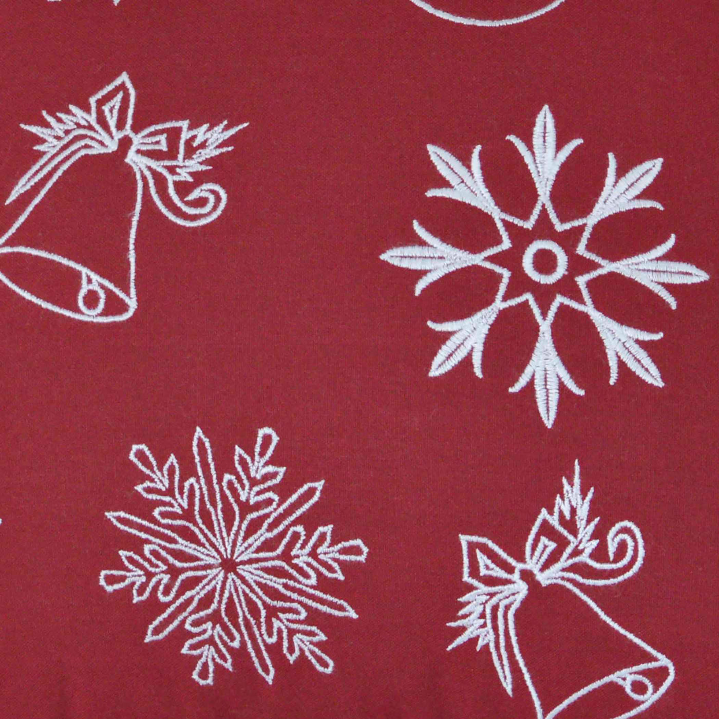 Snow Ornaments 14" x 18" Red Christmas Pillow