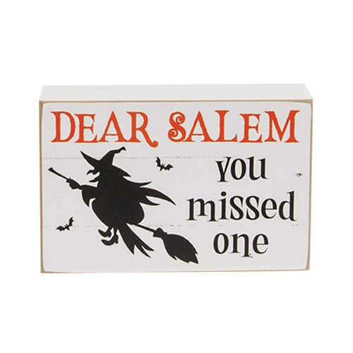 Set of 3 Dear Salem Witch Box Signs