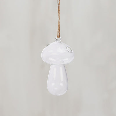 💙 Mushroom Glass Hanging Vase 5" H