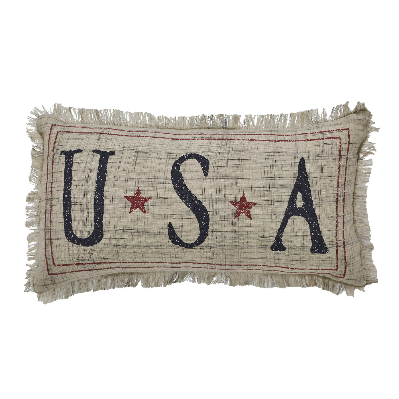 USA Stars Primitive Americana Small Accent Pillow