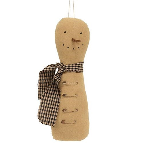 🫐 BLUEBERRY DAYS 💙 Safety Pin Snowman 10" Hanger Doll