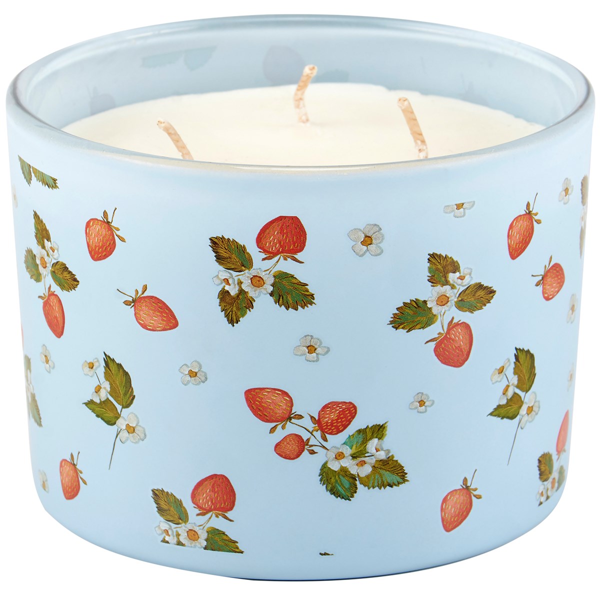 Strawberry Blossoms 14 oz Three Wick Jar Candle