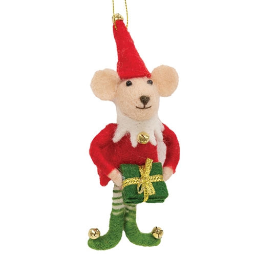 DAY 5 ✨ 25 Days of Ornaments ✨ Elf Mouse Felt Christmas Ornament
