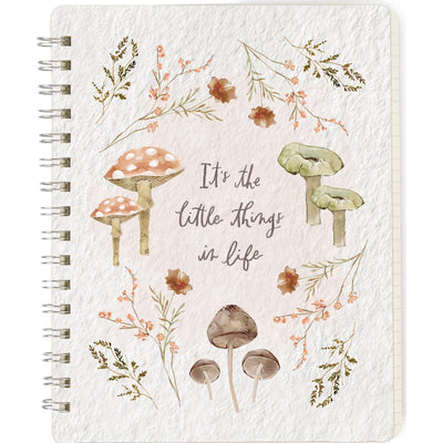 💙 Little Things In Life Mushroom Botanical Spiral Notebook