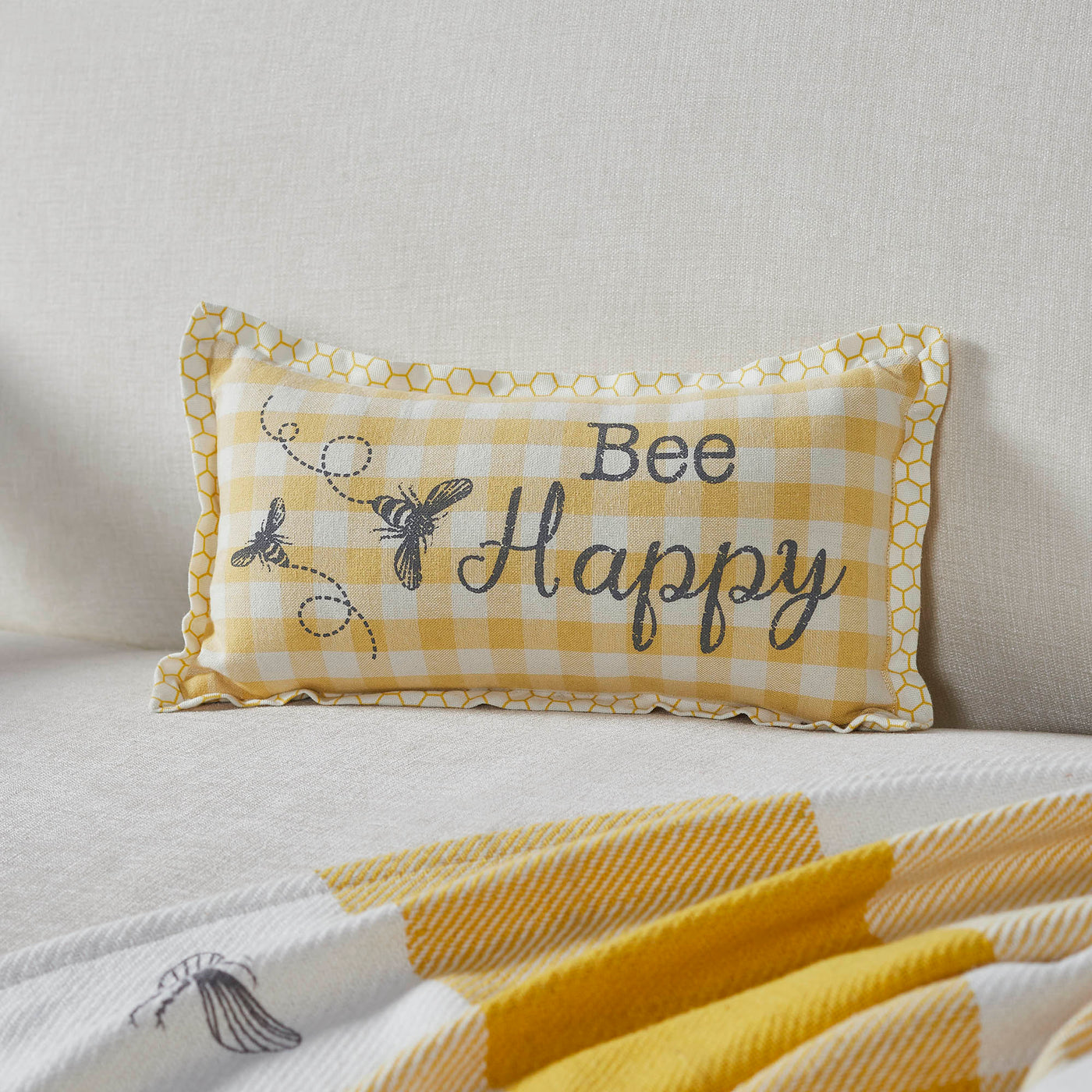 Buzzy Bees Bee Happy Small Accent Pillow