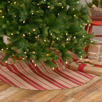 Vintage-Style Stripe 48" Christmas Tree Skirt