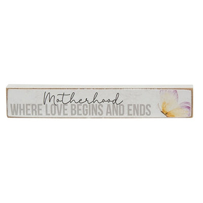 Set of 3 Motherhood Butterfly Mini Stick Signs