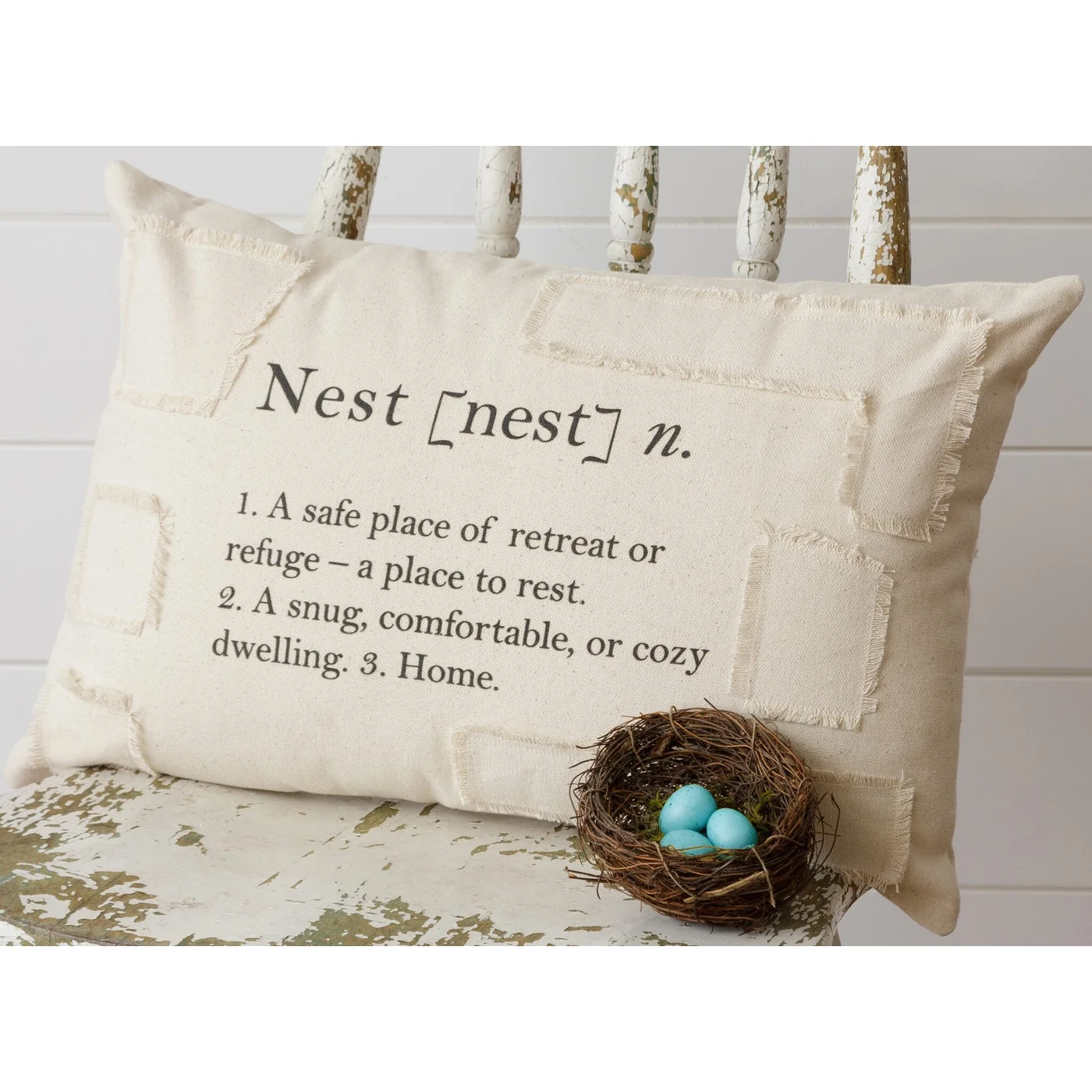 Cozy Nest Definition 12" x 18" Throw Pillow