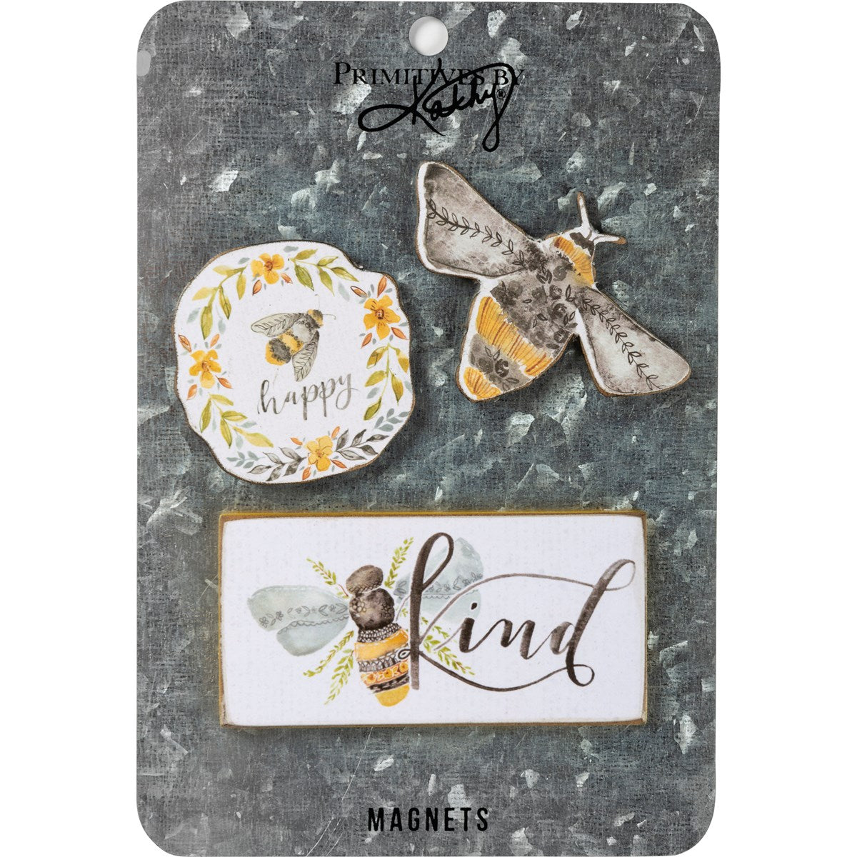 Set of 3 Floral Bee Kind Magnet Set