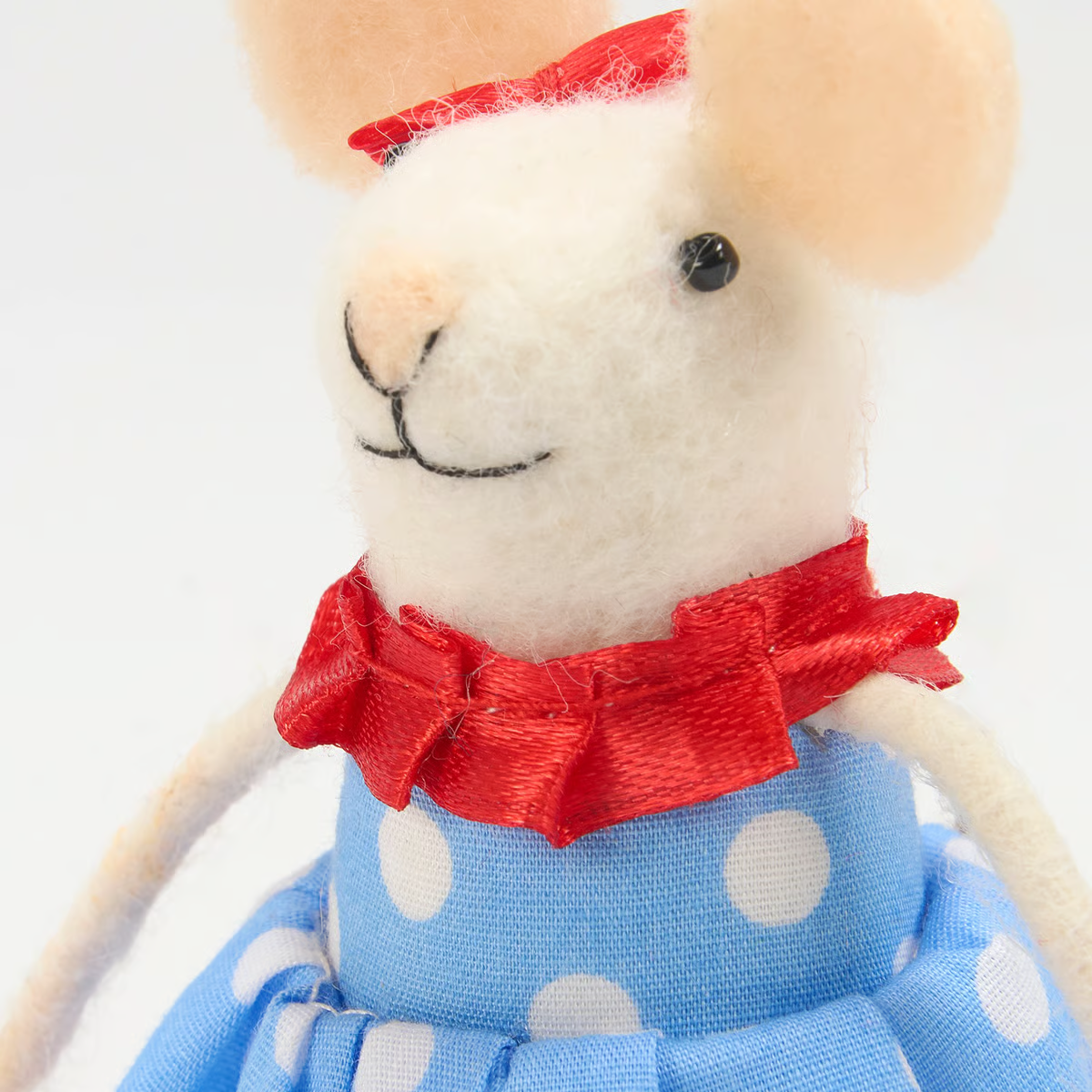 Americana Polka Dot Mouse Felt Critter