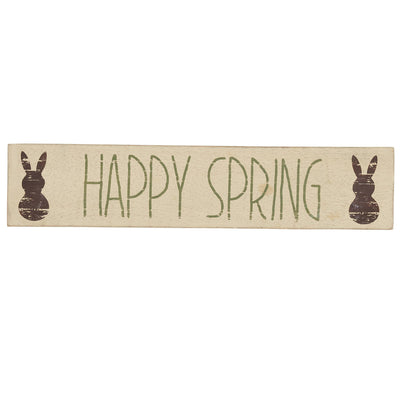 Happy Spring Bunny 14" Wooden Sign