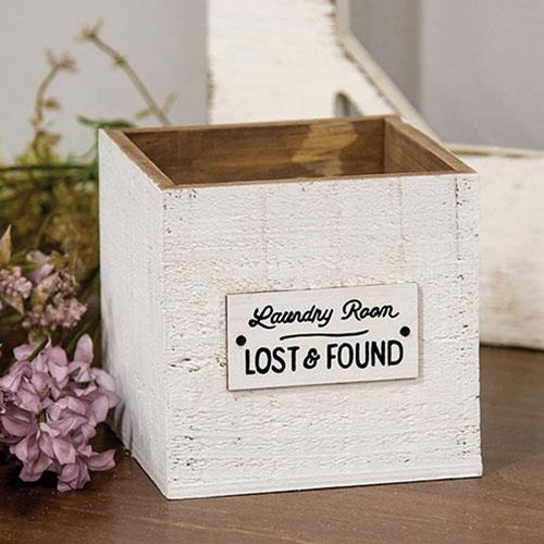 Lost & Found Laundry Room Wooden Bin