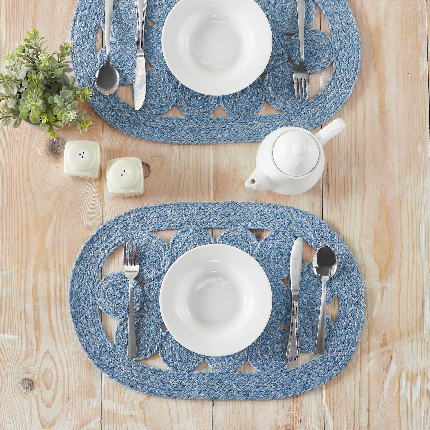 Celeste Blended Blue Indoor/Outdoor 19" Placemat