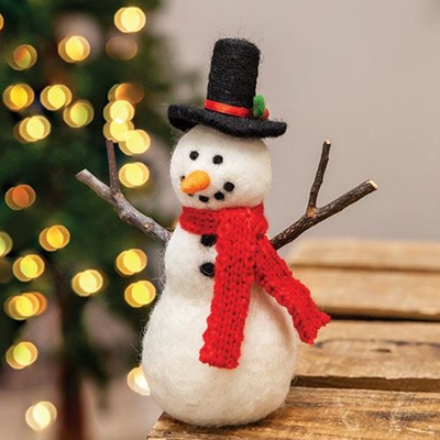 DAY 7 ✨ 14 Days of Felted Cheer ✨ Top Hat Snowman Felt Ornament