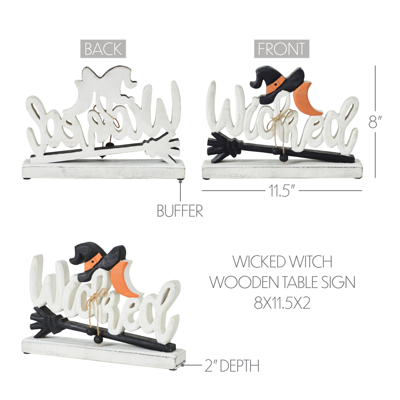 Wicked Witch Wooden Tabletop Decor Sign