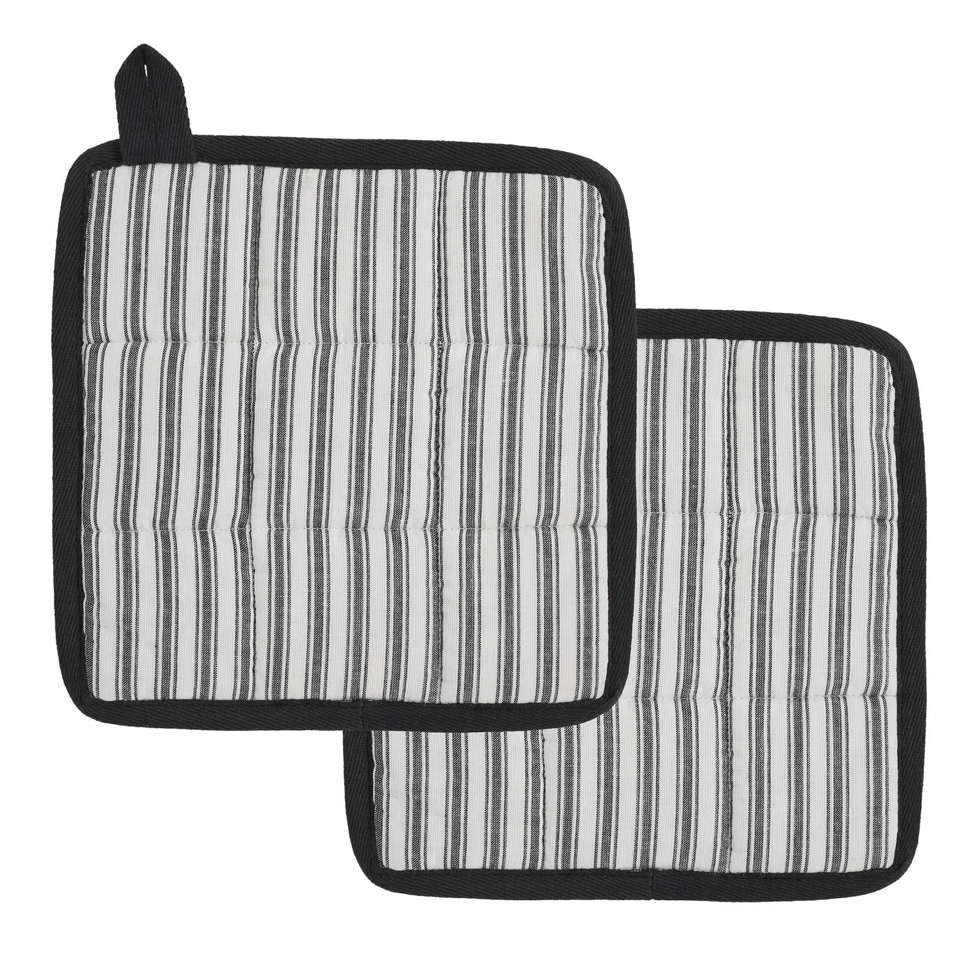 Set of 2 Sawyer Mill Black and White Pot Holders