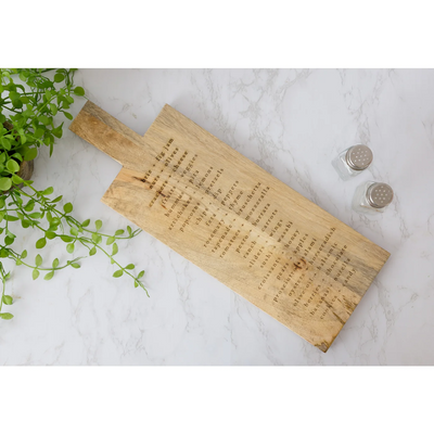 Food Combos Mango Wood Serving Board