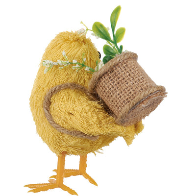 💙 Spring Chicks with Egg Baskets Set of 3 Figures