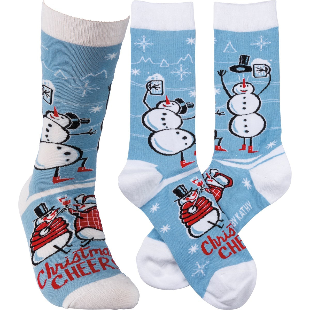 Christmas Cheer Snowmen Novelty Winter Socks