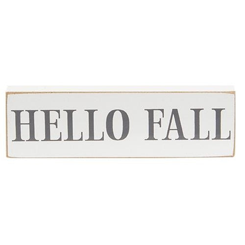 Set of 3 Hello Fall Skinny Block Signs