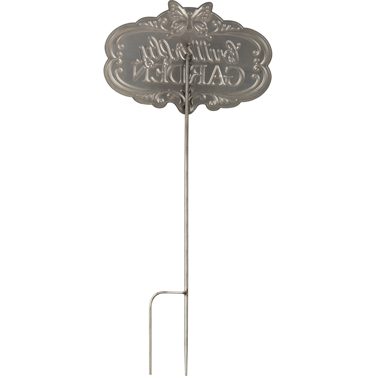 💙 Distressed Butterfly Garden Metal Stake
