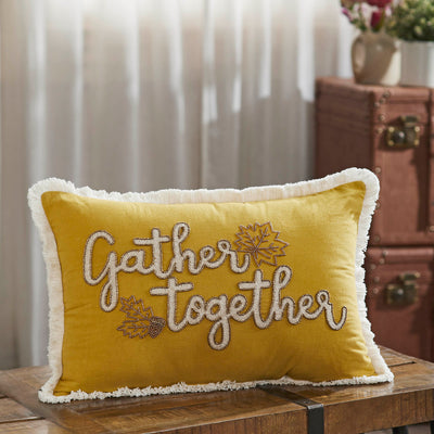 Gather Together Fall Leaves Pillow 14" x 20"