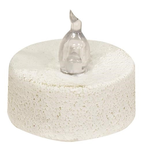 💙 White Cement Mini Timer Tealight
