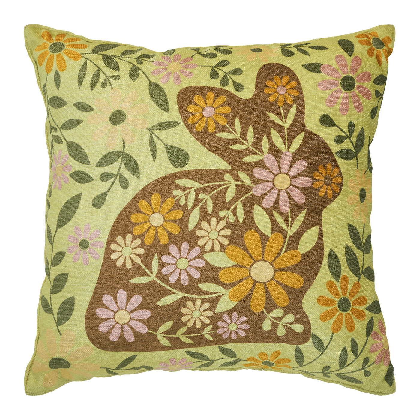 Bunny Hop Floral 12" Accent Pillow
