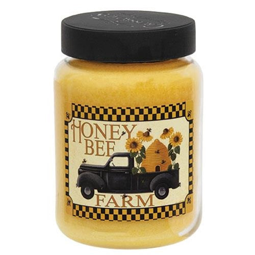 DAY 7🌼🍉 14 SCENTFUL DAYS Honey Bee Farm Truck Firefly Honeysuckle 26 oz Jar Candle