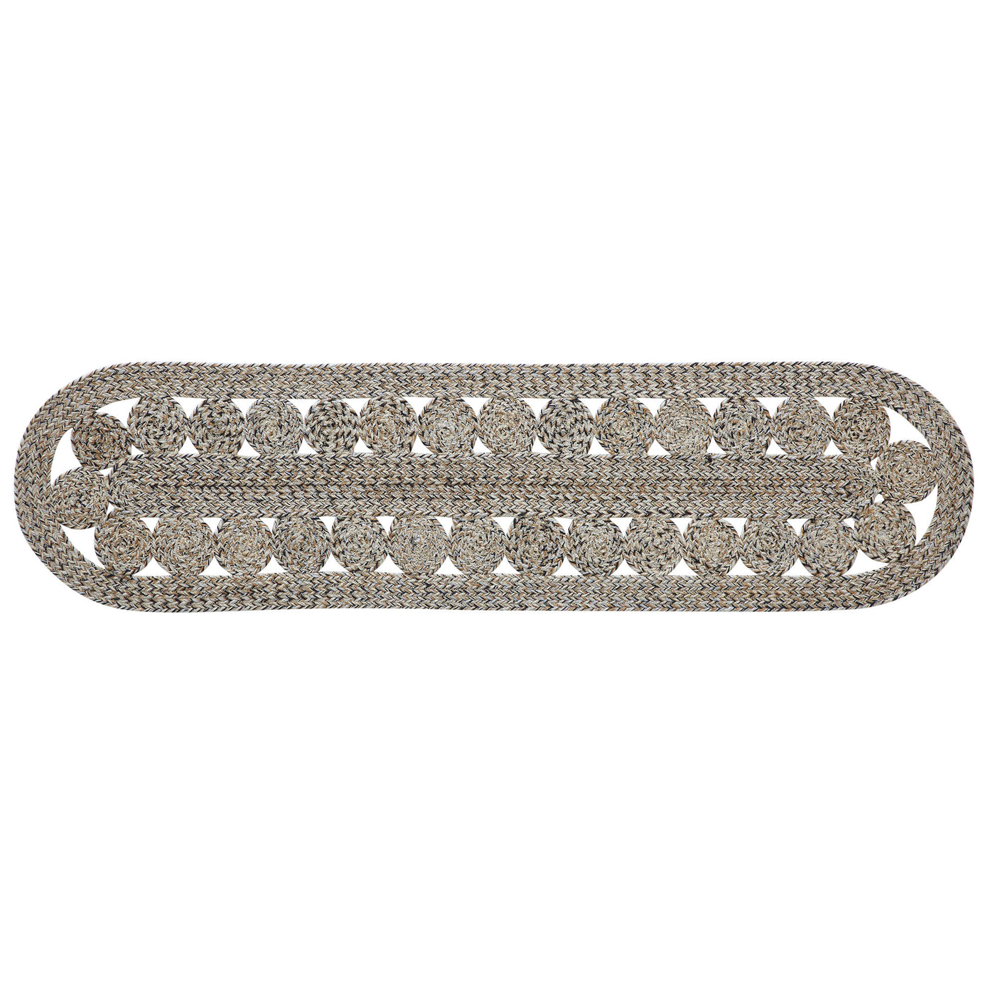 Celeste Blended Pebble Indoor/Outdoor 48" Oval Table Runner