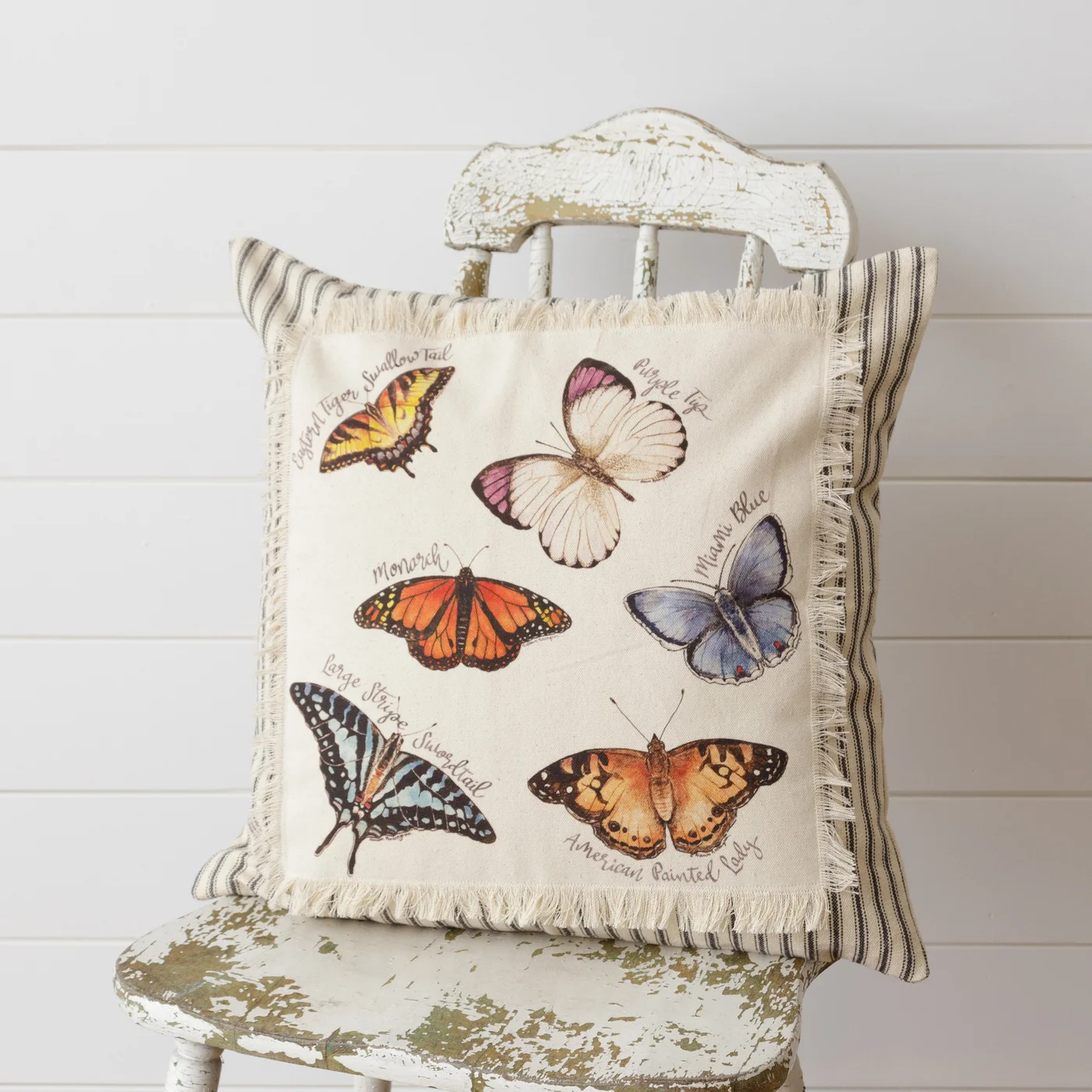 Watercolor Butterflies 18" Accent Pillow