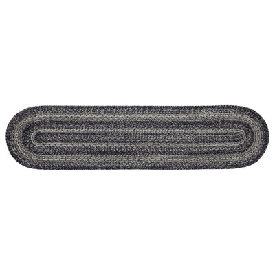 Sawyer Mill Black White 48" Jute Oval Table Runner