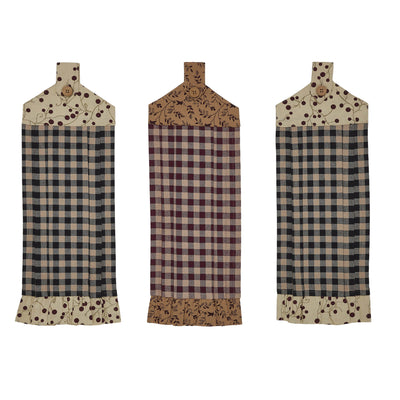 Set of 3 Pip Vinestar Button Loop Tea Towels