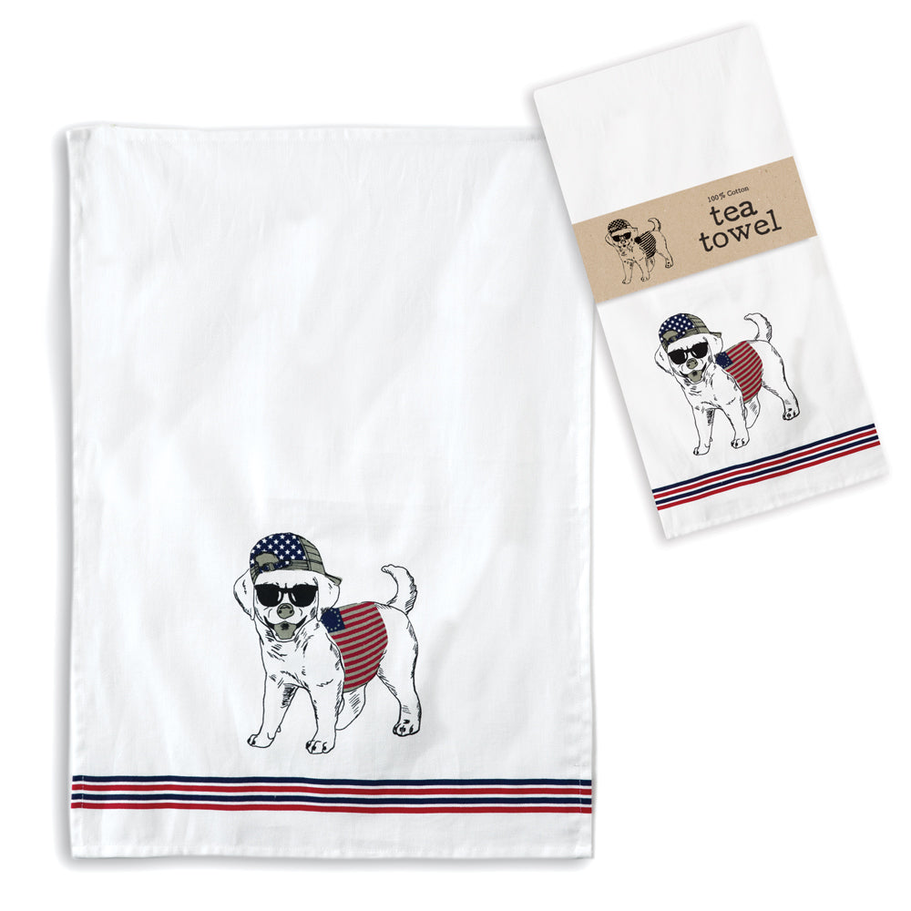 Americana Puppy Kitchen Towel