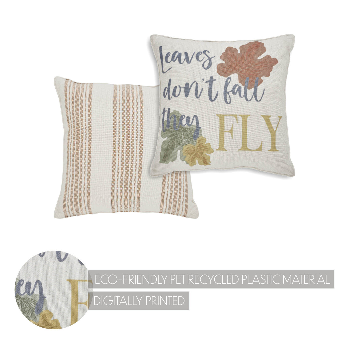 Bountifall Leaves Fly 12" Fall Accent Pillow