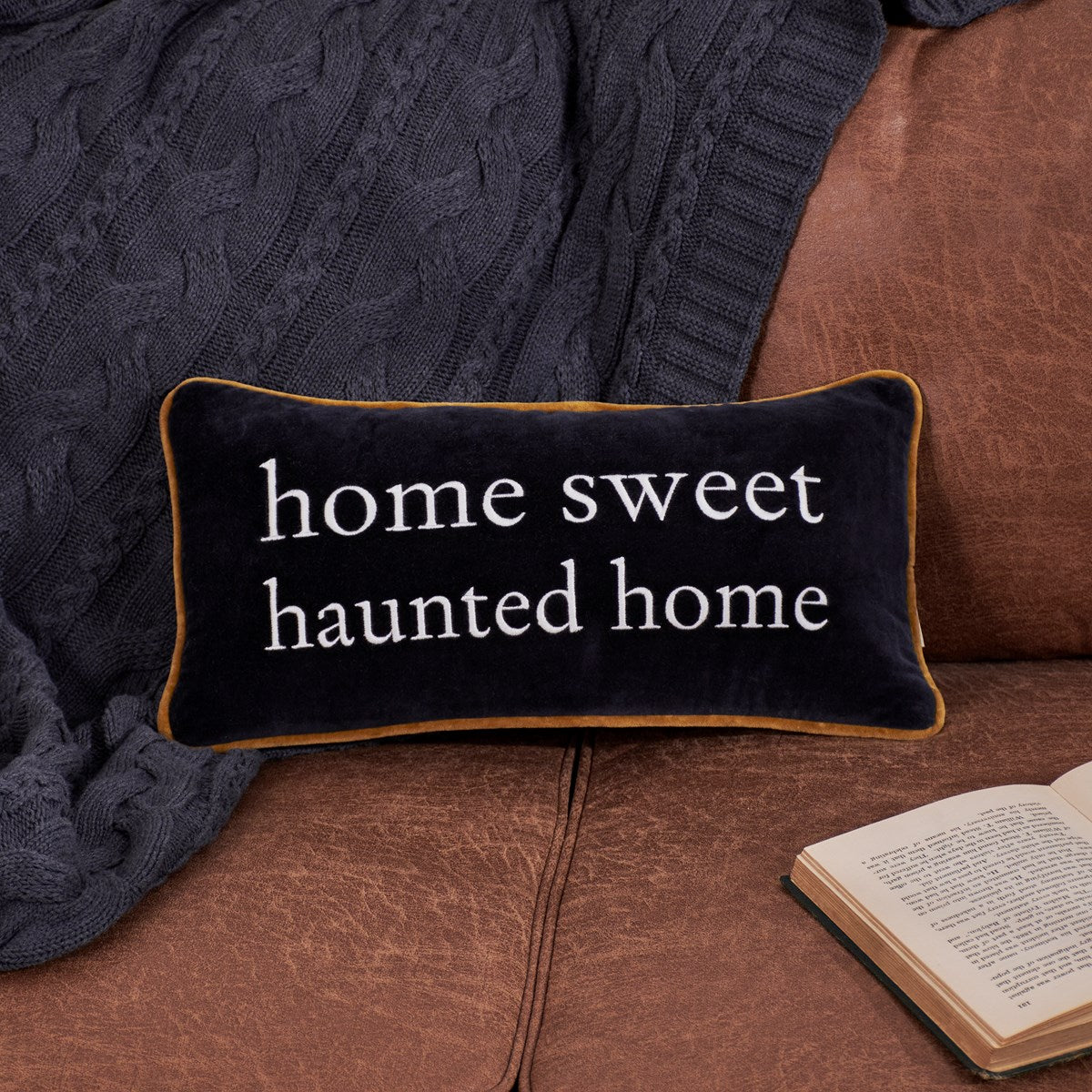 DAY 27 🎃 31 DAYS OF SPOOKYWEEN Home Sweet Haunted Home Accent Pillow