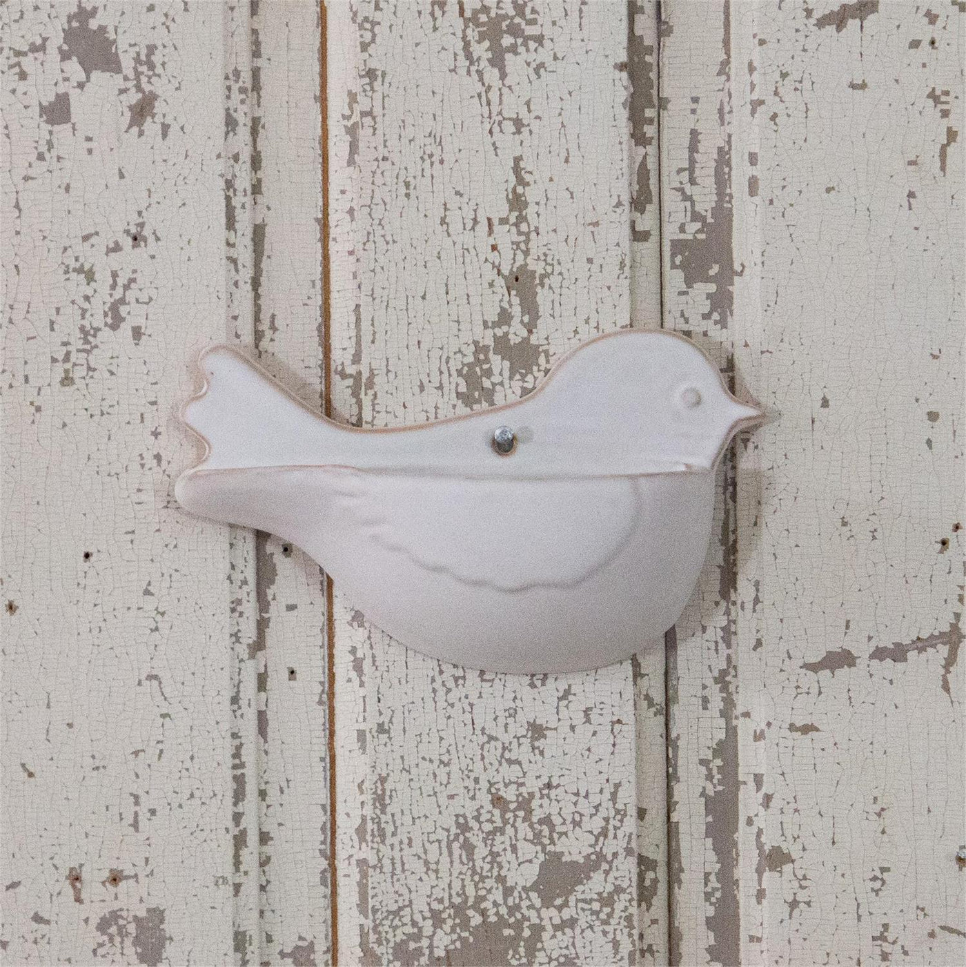 DAY 14 🐦 14 DAYS OF FEATHERED FRIENDS 🪺 Cottage Chic Bird Wall Pocket Stoneware