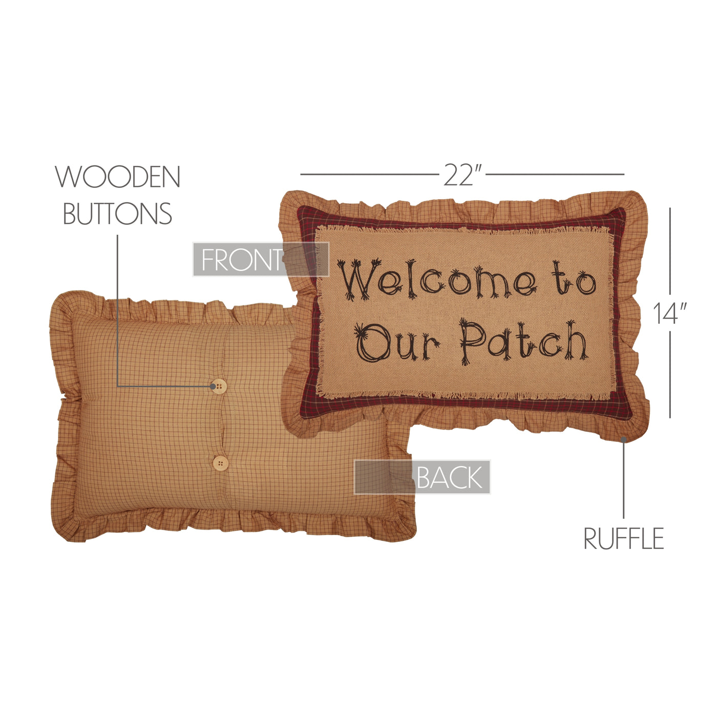 Welcome to Our Patch 22" Fall Pillow