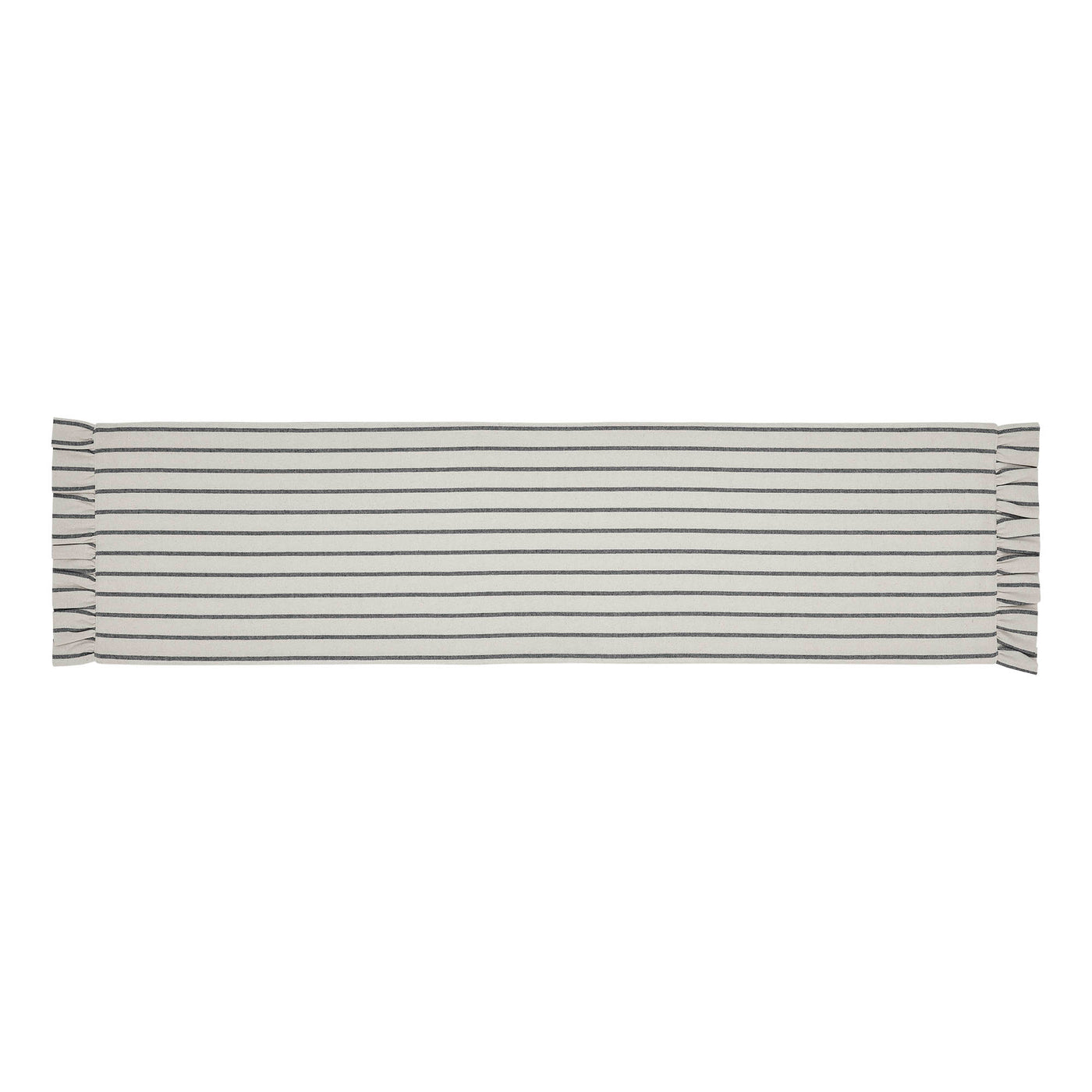 Kaila Ticking Stripe Ruffled 48" Table Runner