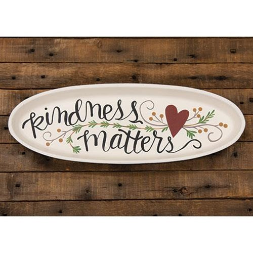 Kindness Matters Oval Decorative Tray