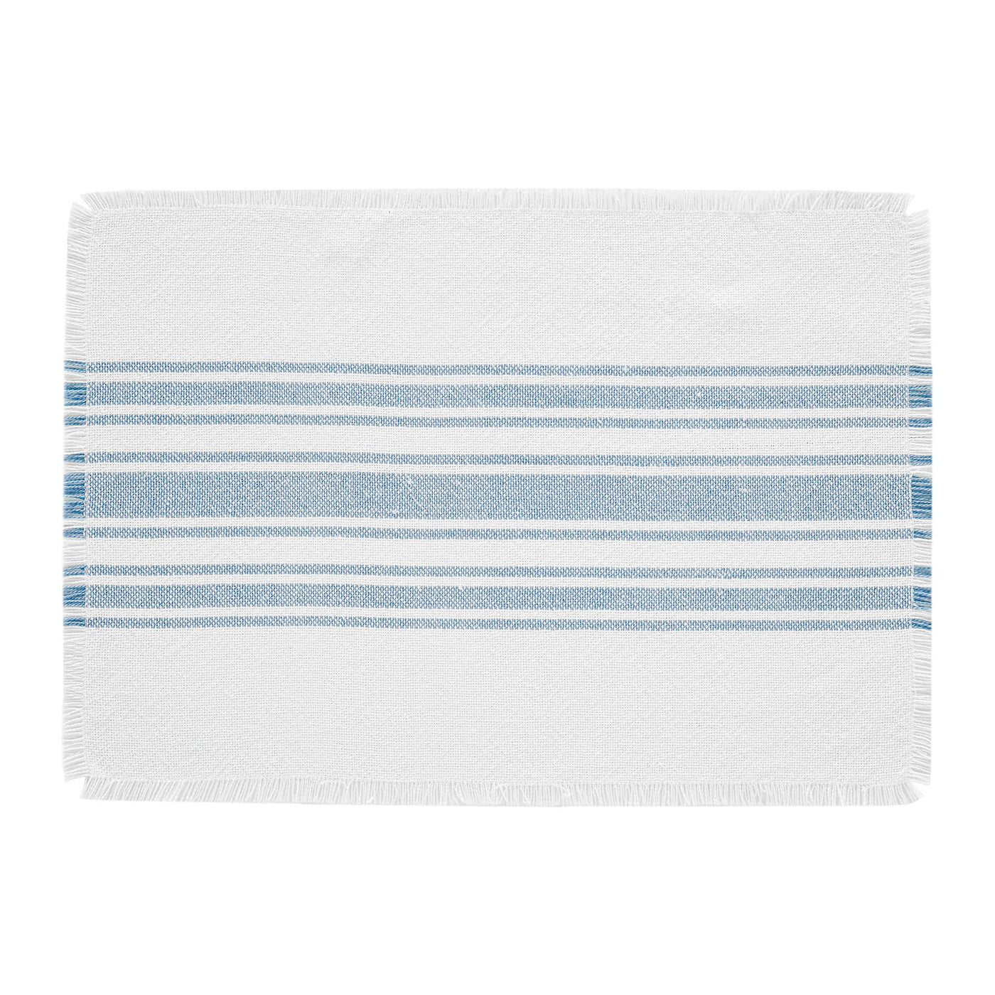 Antique White Stripe Blue Indoor/Outdoor Placemat Set of 6