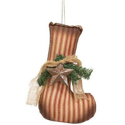 💙 Ticking Stripe Christmas Stocking Ornament