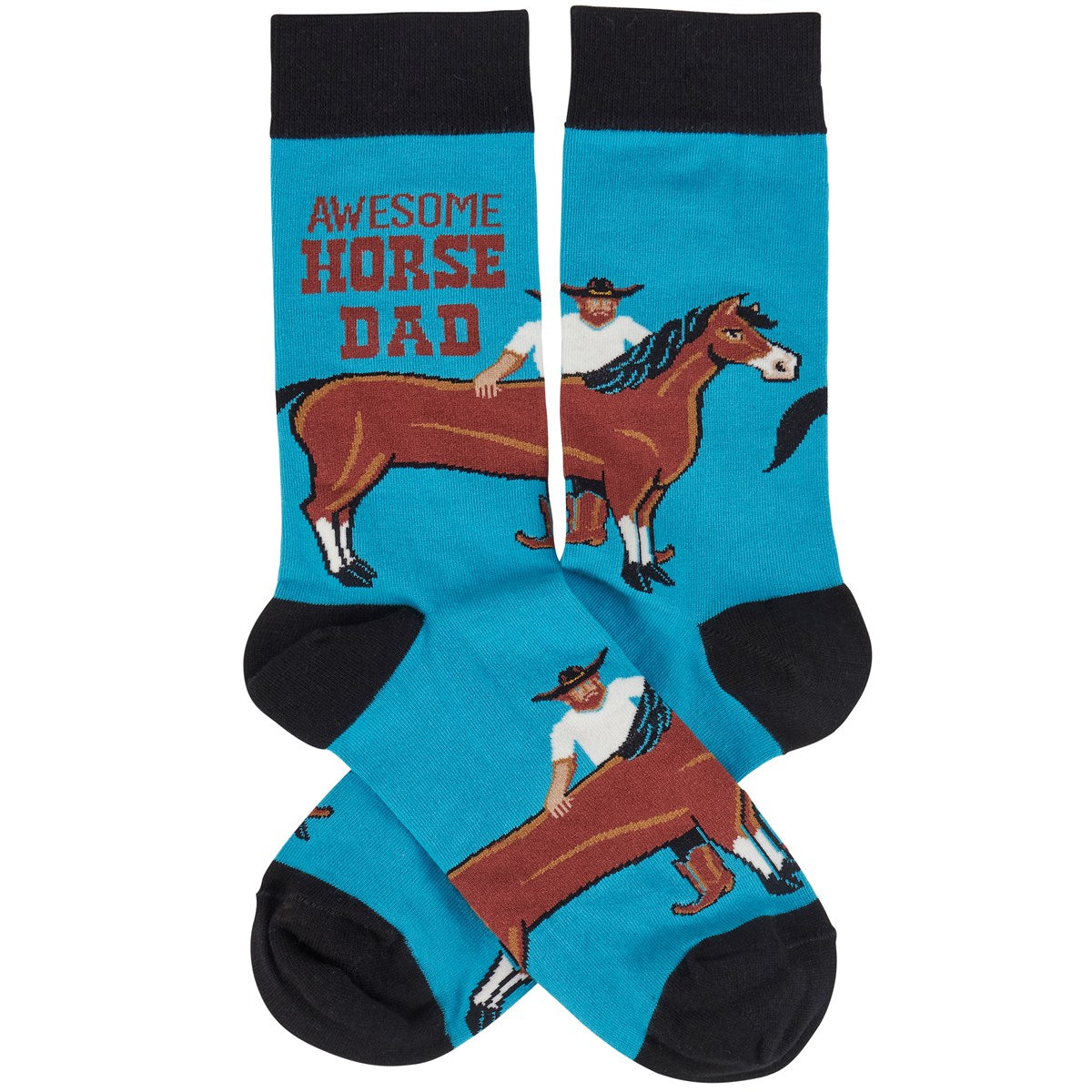 Awesome Horse Dad Fun Novelty Socks