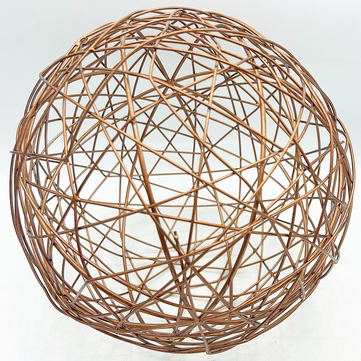 Copper-Toned 10" Metal Decorative Sphere
