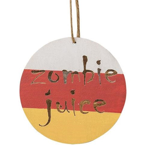 Set of 2 Trick or Drink Zombie Juice Wine Bottle Ornaments