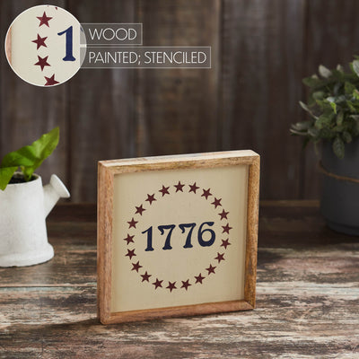1776 Stars 7" Americana Wooden Sign