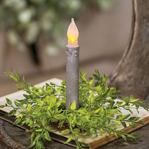 💙 Cement Look 6" Timer Taper Candle