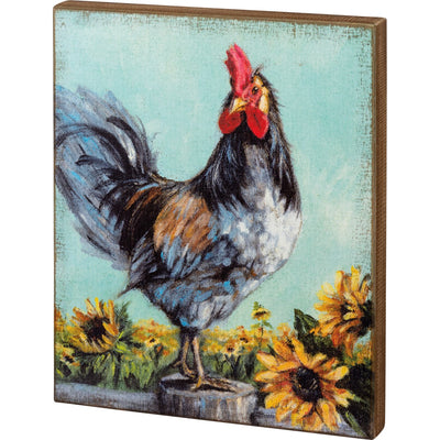 Regal Rooster 18" Farmhouse Box Sign